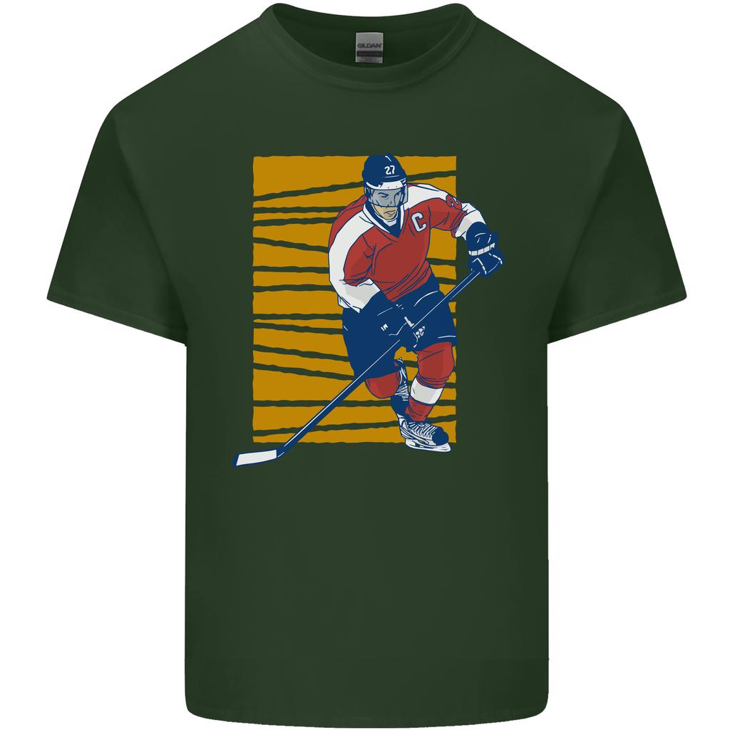 Ice Hockey Player Unisexs Light Cotton TShirt