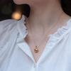 Gold Plated Shell Charm Necklace For Young Woman Sweet Party Wedding Jewelry Freshwater Pearl Shell Pendant Choker Gift For Her