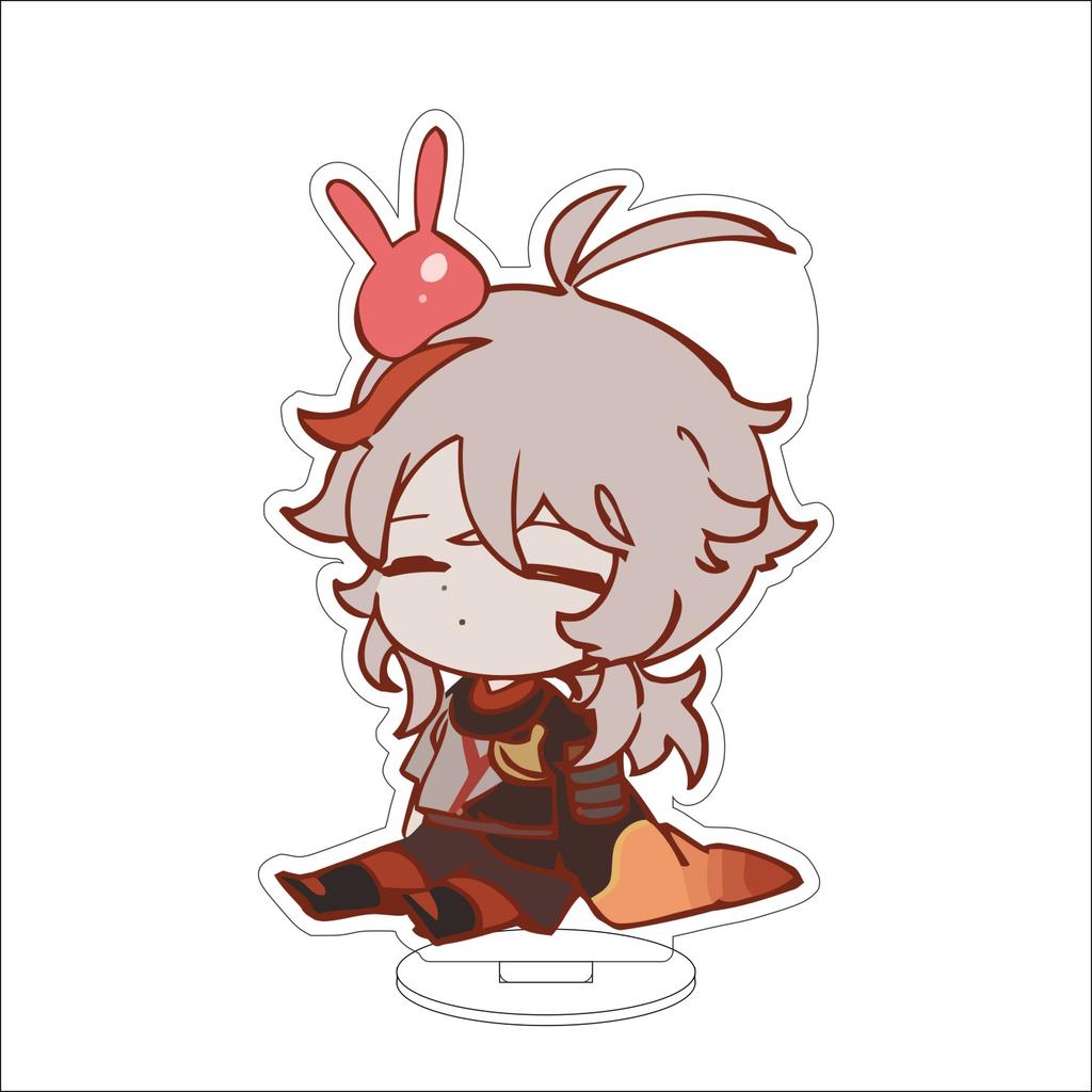 10CM Anime Genshin Impact Figure Stand Model Kaedehara Kazuha Cute Desk Decor Standing Sign Gifts
