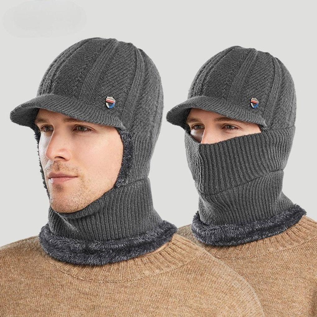 Fur Neck Warmer Balaclava Outdoor All-in-One Beanie Hat