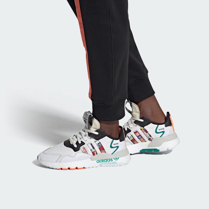 adidas Originals Nite Jogger Boost 'Grey Black Green' Sneakers FX3811