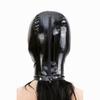 ODM Latex Rubber 0.4mm Bodysuit Catsuit Overall Zentai Leotard Suit Hood Mask Size XXS-XXL