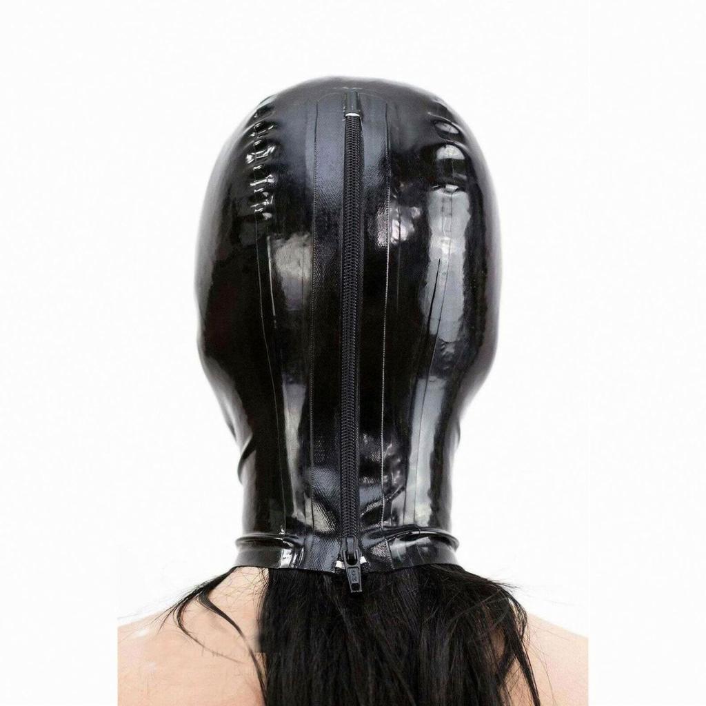 ODM Latex Rubber 0.4mm Bodysuit Catsuit Overall Zentai Leotard Suit Hood Mask Size XXS-XXL