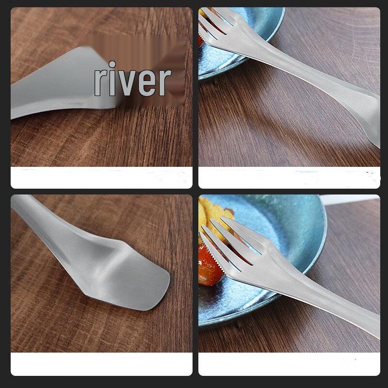 NuFeng Titanium 3-in-1 Portable Picnic Fork Spoon