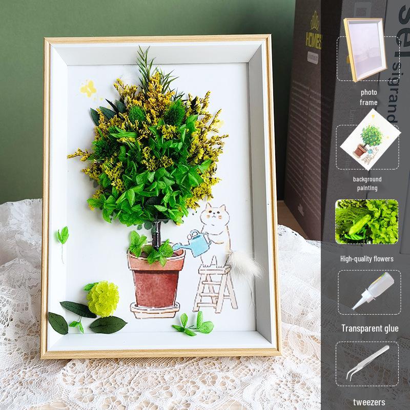 DIY Handmade 3D Preserved Flower Photo Frame Craft Kit