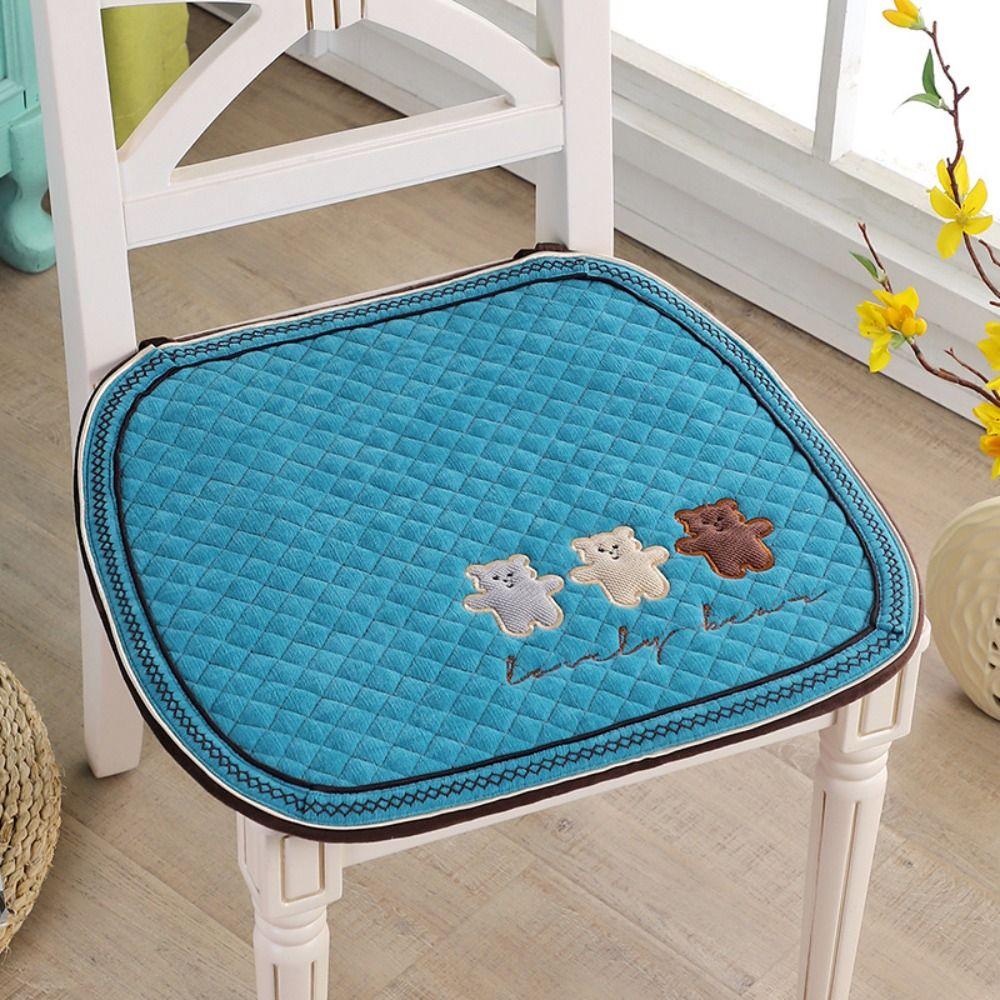 45x45cm Little Bear Dining Chair Cushion Non-Slip Dormitory Chair Cushion  Hotel