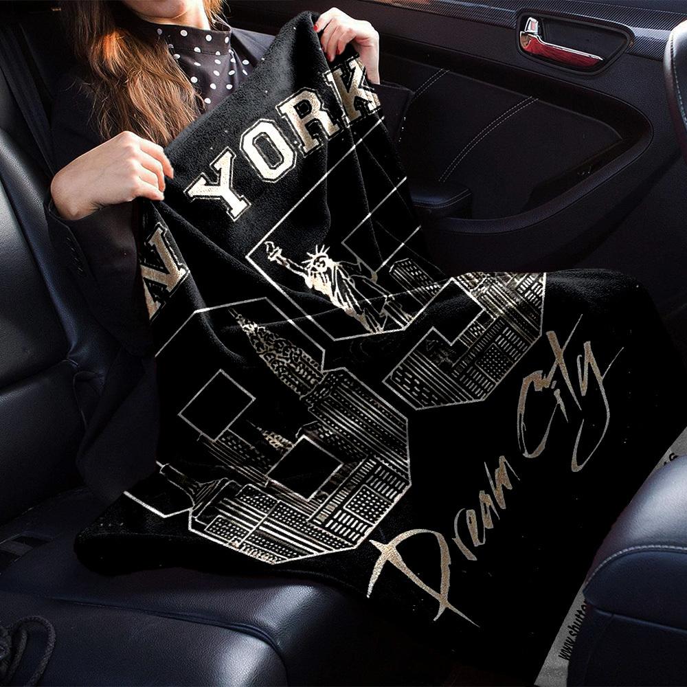 1pc New York Dream City Soft Flannel All Season Throw for Home, Office, Outdoor UseDurable Comfort Soft Warm Throw for Home