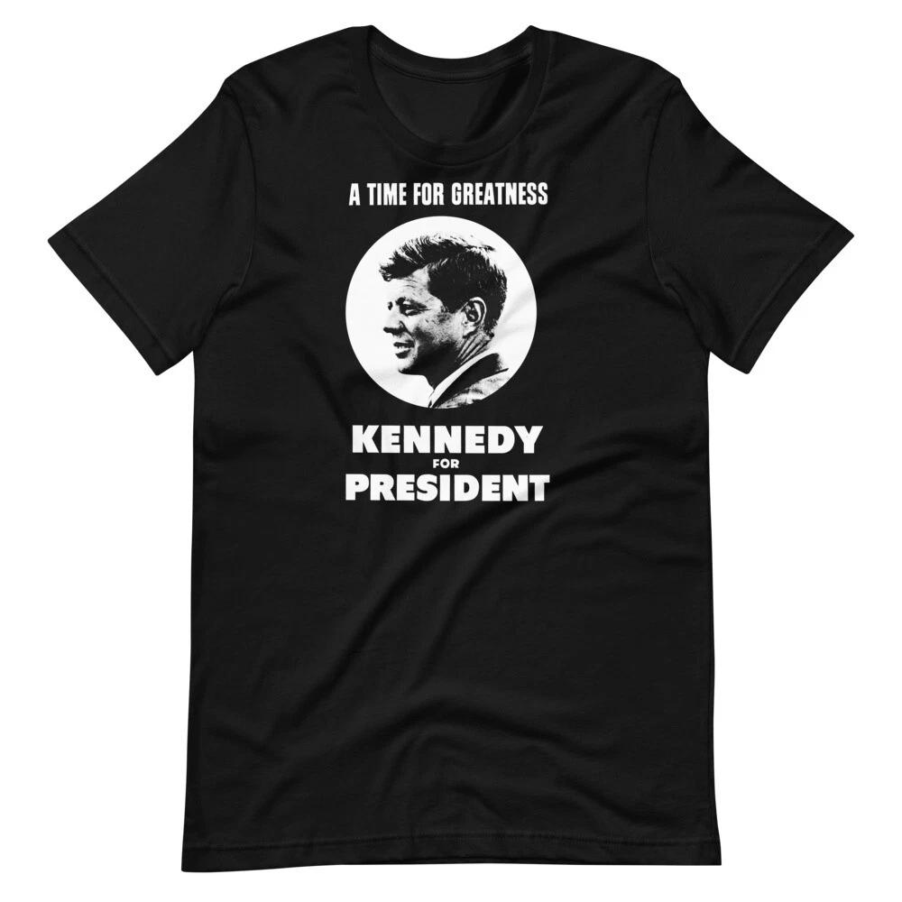 JFK JOHN F KENNEDY For Presiden100% Cotton T-shirt Mens Tees Top Tee Graphic Short-Sleeve Unisex 100% Cotton T-shirt Mens Tees Top L