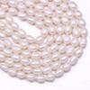 1String, White Natural Freshwater Pearls, Oval Pearl Beads, 8–9 Mm, for DIY Necklace Accessories, Valentine's Day Gifts, 36cm