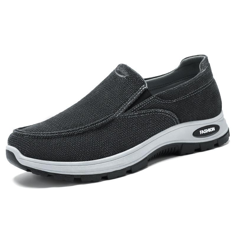Fashion 2025 Breathable Soft Canvas shoes Men outdoor Casual Shoes Fashionable All-Match Slip-On Driving Shoes Men Loafers Male Sneakers