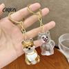 Pet Loss Sympathy Gift Hair Memorial Keychain, Dog Keepsake Holder, Transparent Jewelry Bottle Pendant, Portable Commemorative Charm for Keys