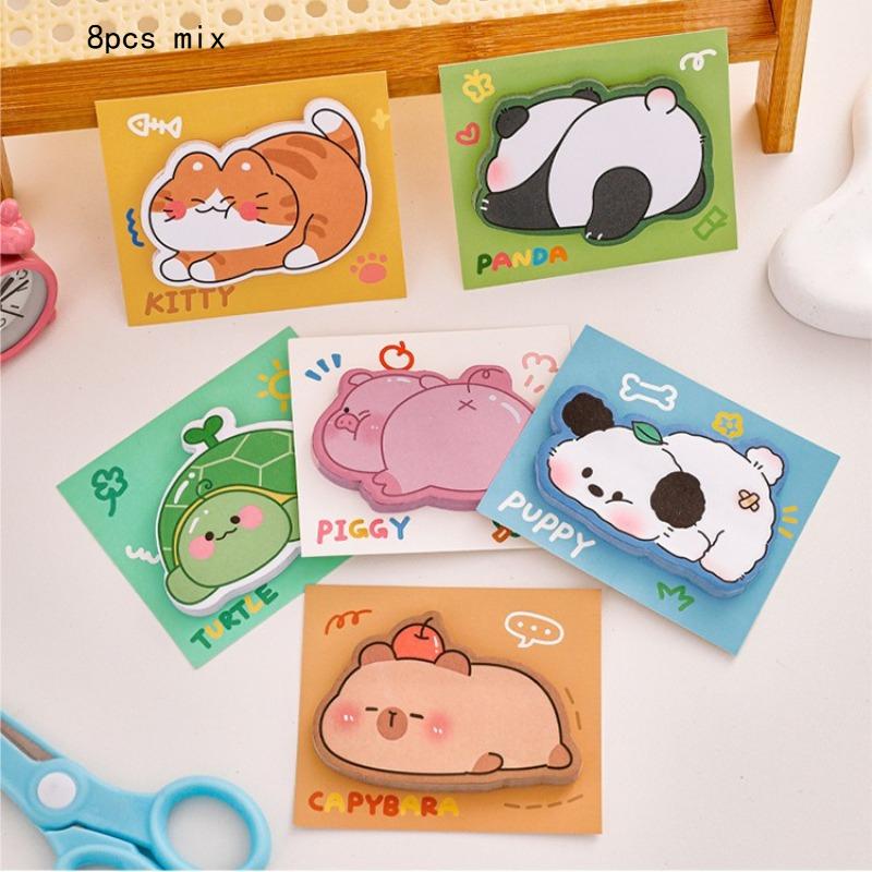 Kawai Stationery Student Note Book Portable Memo Creative Paper N Times Stickers with Cute Little Animals Office School Supplies