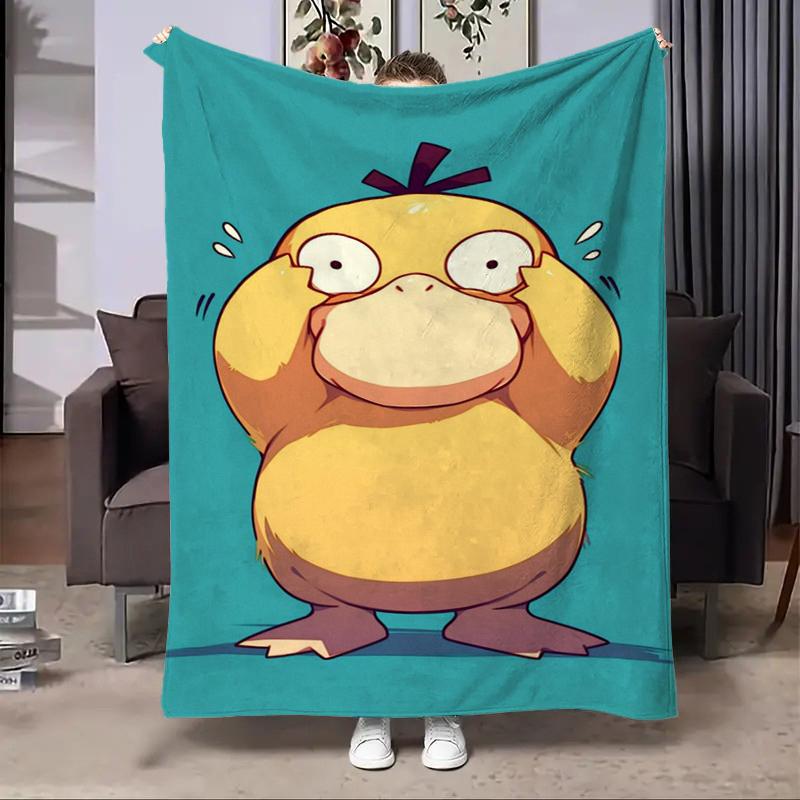 

Cute Pokémon Psyduck Blanket Comfortable skin friendly soft sofa living room bed bedroom blanket suitable for travel and gift 100x150cm