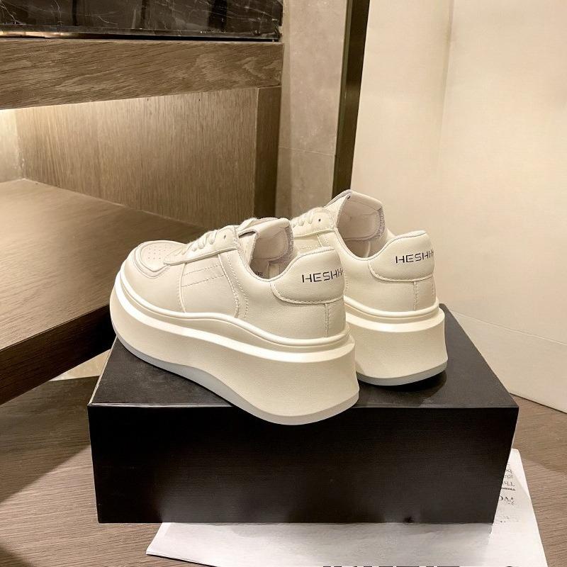 Neue Damen Schuhe mit dicken Sohlen, vielseitige Sneaker, höhenverstärkende Sport- und Freizeitschuhe