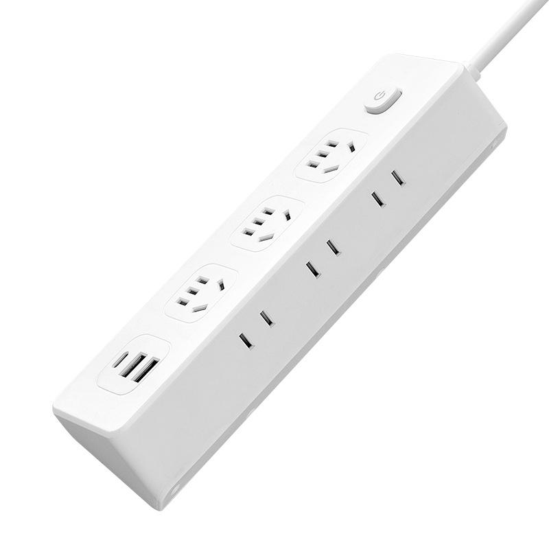 USB Power Strip with Multi-Outlet Extension Cord for Office and Dorm Use
