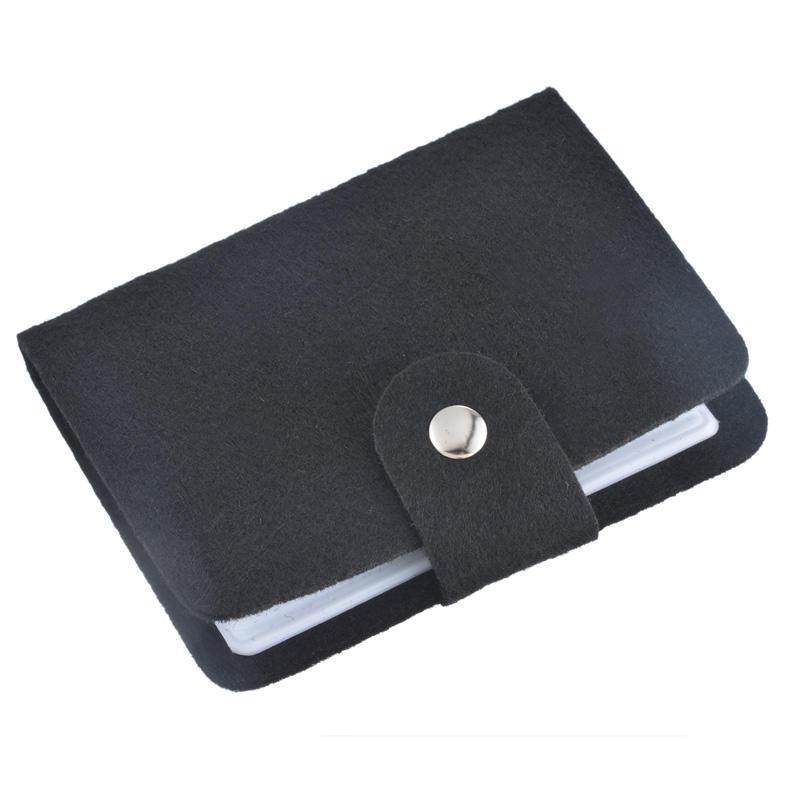 Buy 1pc Vintage Women Wool Felt Pouch Id Credit Card Wallet Cash Holder