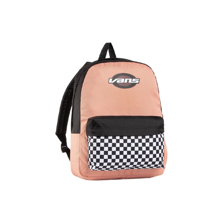 Vans Street Sport Realm Checkerboard Fabric Backpack Unisex Backpack Fog-Pink VN0A49ZJZLS1 Dusty Pink