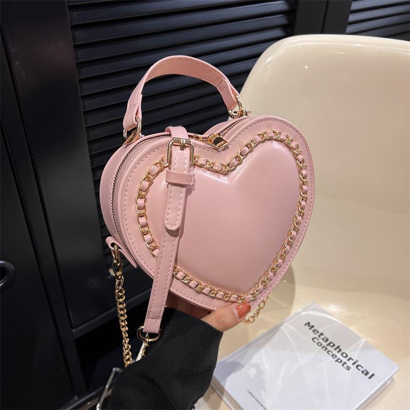 Chic Sweet Heart Crossbody Bags for Women JK Lolita Bag Solid Kawaii Shoulder Bag Office Lady Uniform PU Pack Bolso Mujer 2026