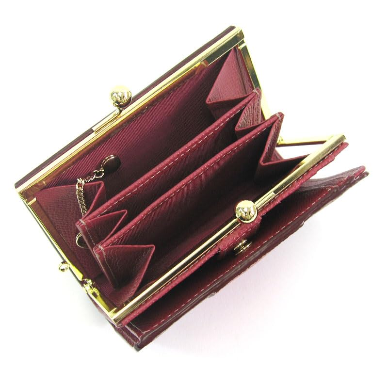 Nina Ricci Grain Nouveau Purse Bifold Bordeaux 85-8008 Women's Wallet,