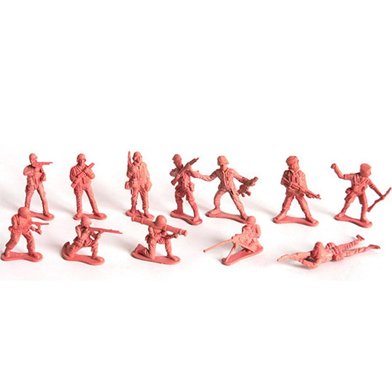 2436100pcs Soldiers Model 5cm Plastic Doll Accessories Mini Sculpture Army Men Action Figures Military Enthusiast Gifts TMZ