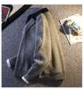 2024 Men's Autumn/Winter American Retro V-Neck Cardigan Sweater - Casual Solid Color Knitwear