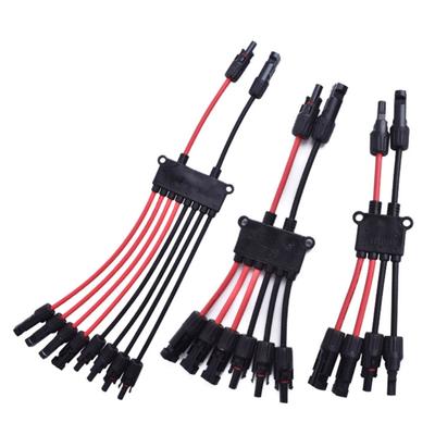 High Performances Y Splitters with Easy Tool Without Installation Reliable Photovoltaic Cable Connector for Solar Systems