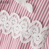 ZANZEA Women Casual Lace Patchwork Loose Long Sleeve Stripe Blouse