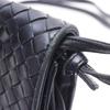 Used BOTTEGA VENETA Intrecciato Shoulder Bag leather Navy Used Women