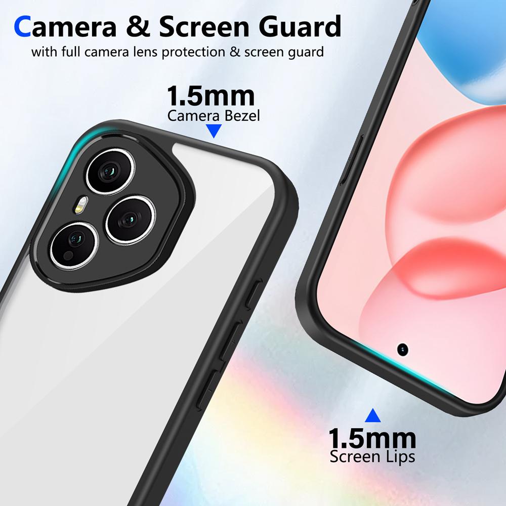 KEYSION Custodia Trasparente per Telefono per HONOR 400 400 Pro 5G Silicone+PC Cover Posteriore Trasparente Antiurto per Huawei Honor 400 Lite
