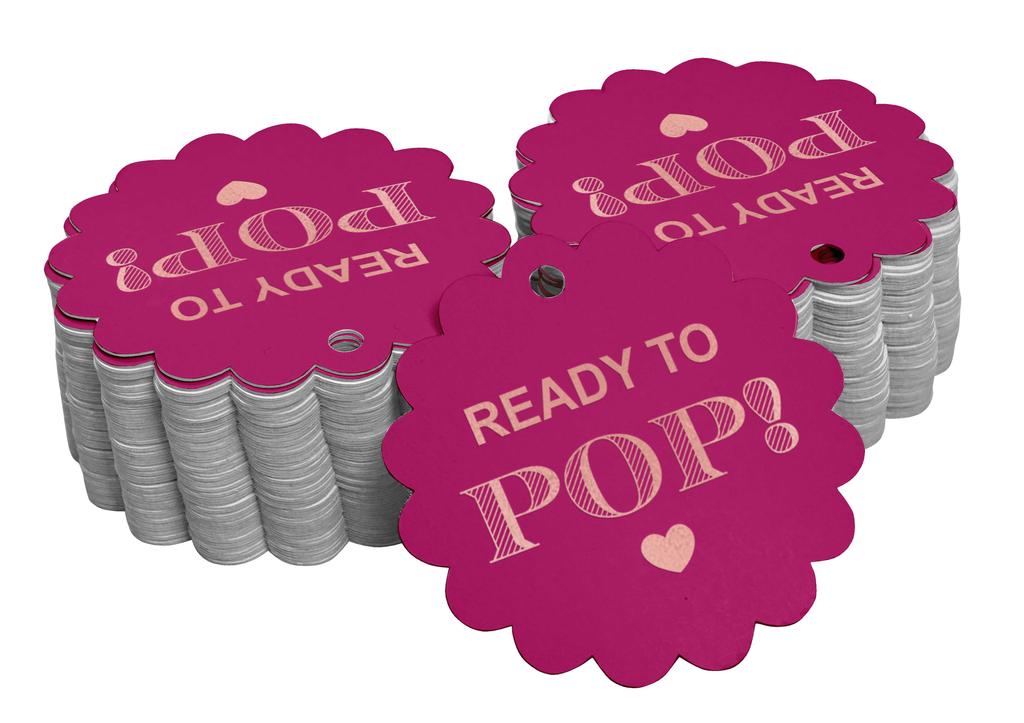 Inkdotpot Ready To Pop Baby Shower Bottle Tag Real Gold Foil Favor Hang Tags Pack Of