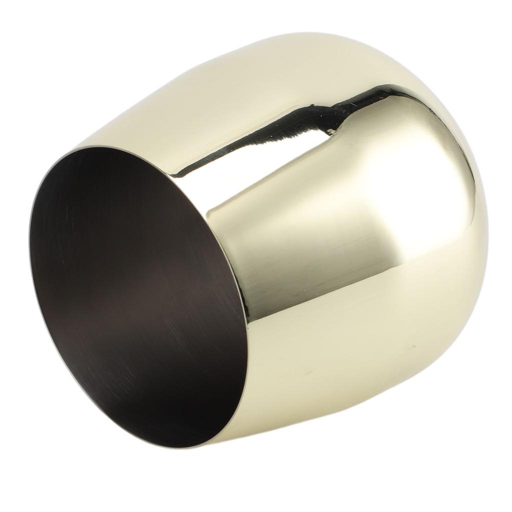 Weinglas aus Edelstahl Stiellos Eiform 550ml Unzerbrechlich Tragbar für Bar Outdoor-Veranstaltungen Vergoldung