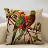 Bird Parrot Sofa Cushion Cover Bedroom Living Room Hotel Cafe Decoration Pillow Case 45x45cm Linen Pillowcase Chair Cushions