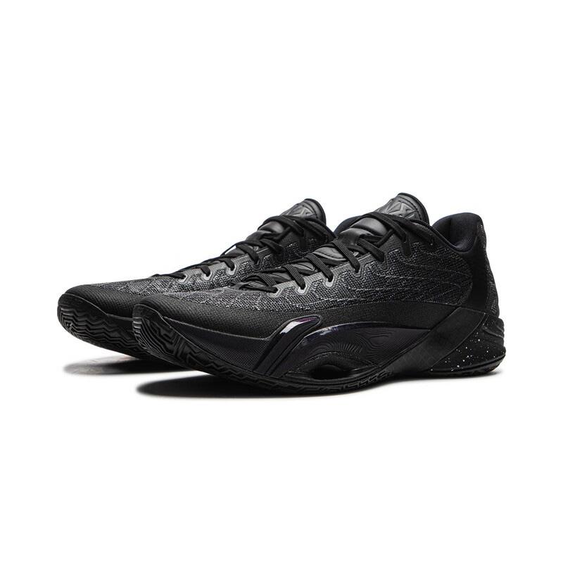Li Ning Air Strike 12 Jungle Pop Professional Competition Shoes TPU Fabric Shock Absorption Support Low Top Men Basketball Shoes Black ABAV067-7