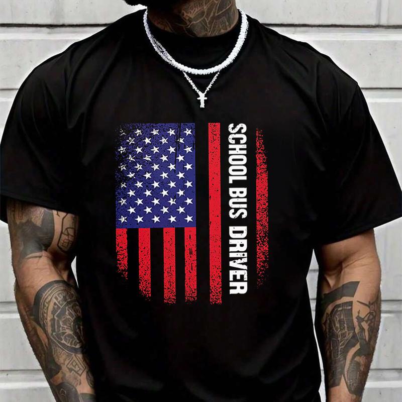 Men Women Moto School Bus American T Shirt Clothing Casual Tees T-Shirt Hip Hop Tshirt Streetwe