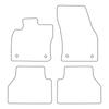 [BLM]FO070 Red - Set of Velour Floor Mats To Fit Ford Tourneo Connect 2022- - Red Trim