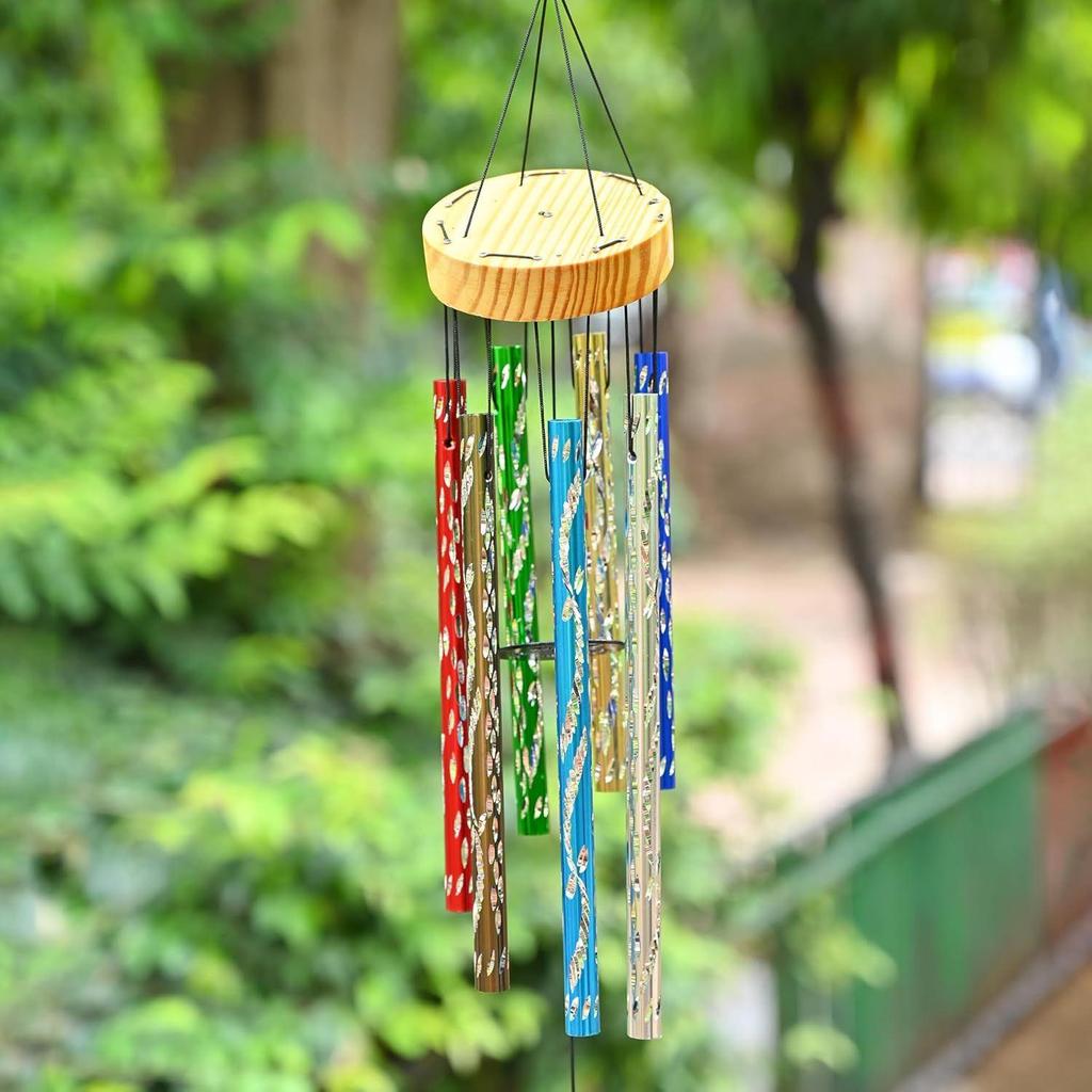 Calming Multi-Color Wind Chimes for Bedroom & Living Room – Relaxing Décor, Positive Energy, Unique Gift for Women, Men, Couples,