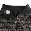 Chanel P26002V16324 Długość do kolan spódnica tweedowa z guzikiem z logo COCO czarny tweed Używana