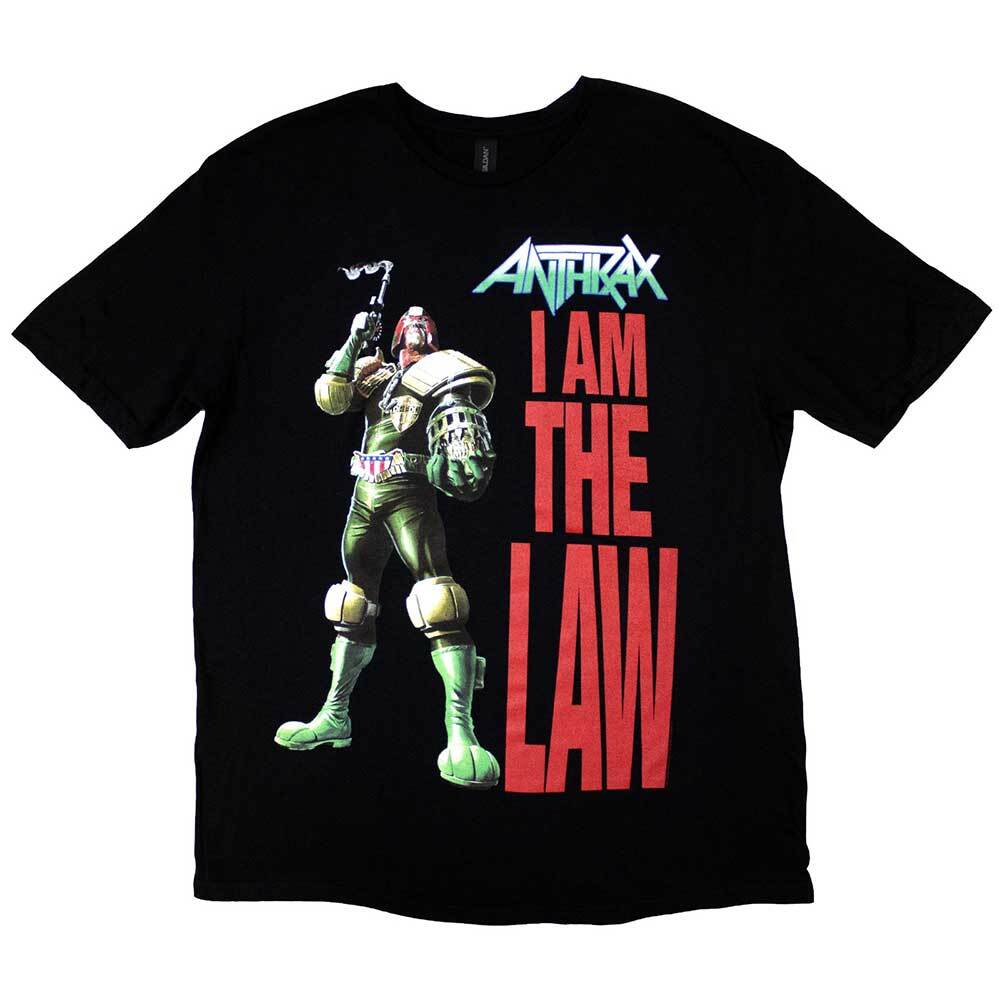 Anthrax Men I Am the Law Short Sleeve T-Shirt, Black, XX-Large M