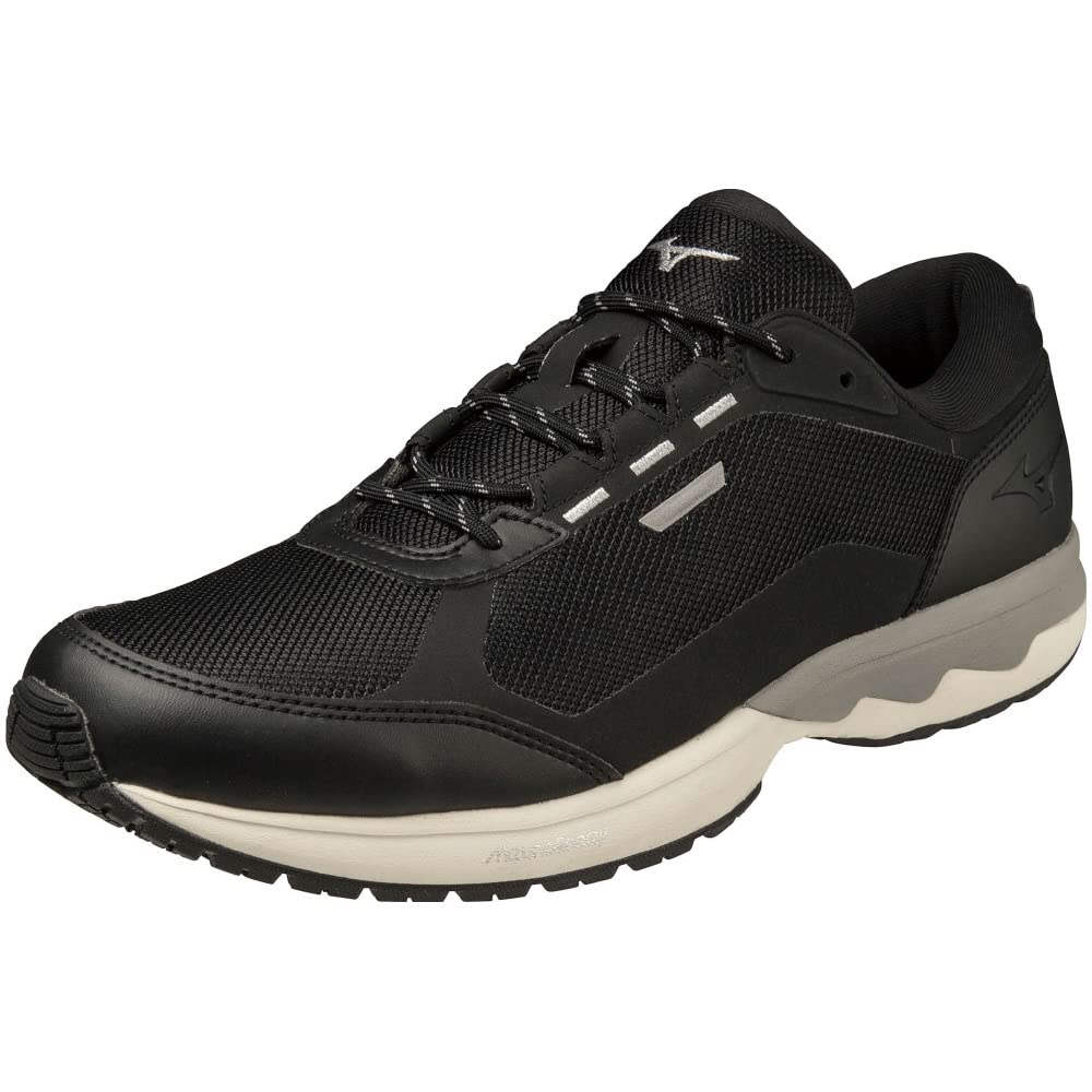Mizuno WAVE CrossE Energy Walking Wide Casual Size 3E XE-1 Shoes, Lightweight, Fit, Sneakers, Black, 22.5 cm,