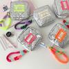 Waterproof Sanitary Pad Storage Pouch Silver Bowknot Design Portable Square Makeup Organizers For Women Travel Essential