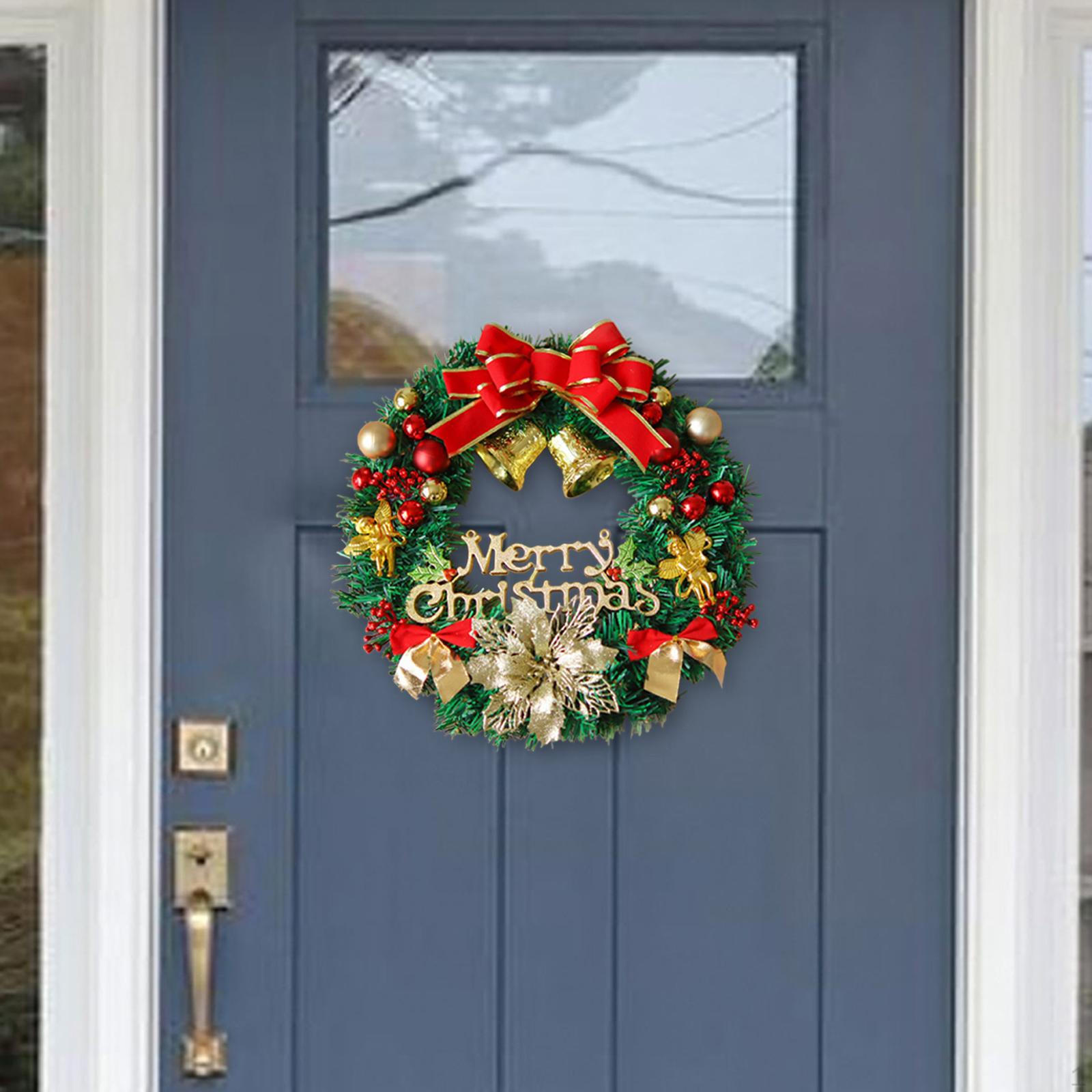 

Christmas Wreath Decoration for Front Door Hanging Ornament Fireplace 30 cm