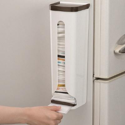 Organizador de cocina, estantes de almacenamiento portátiles para el hogar, caja de almacenamiento de plástico para colgar en la pared, soportes para bolsas de basura para baño