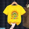 Newly Kids T-Shirt Funny The Very Hungry Caterpillar Cartoon Print Tshirts For Boys Summer Cute Boys/Girls Yellow Tshirt Top