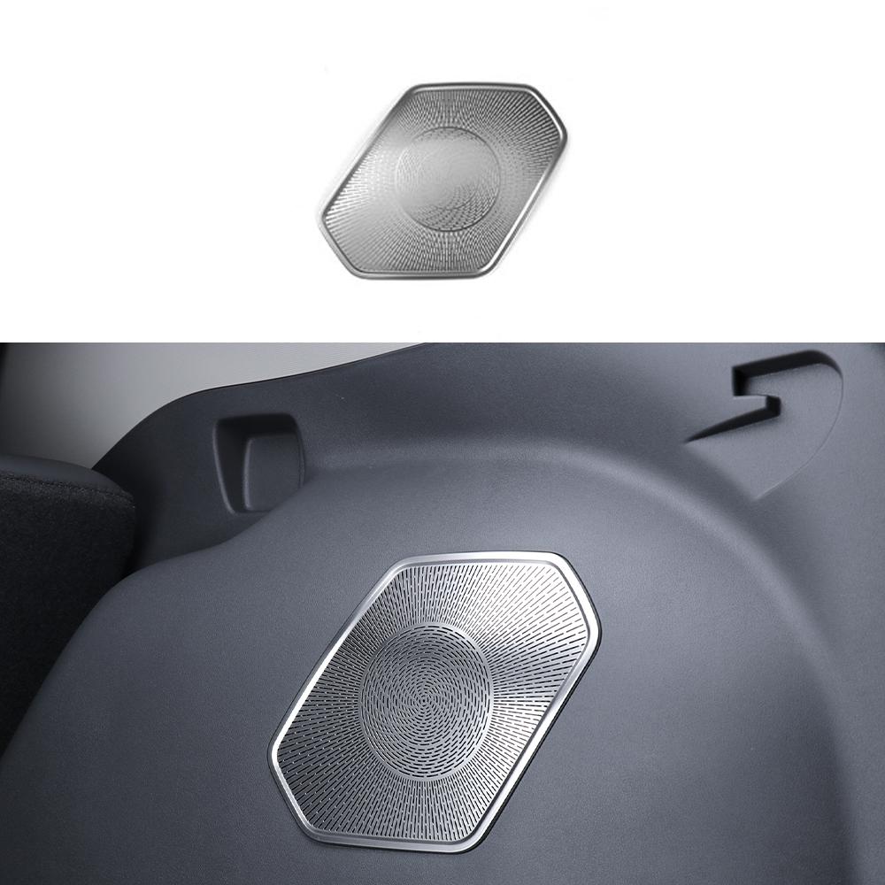 

Stainless Steel Third Row Rear Trunk Tailgate Audio Speaker Cover Trim For Kia EV3 2026 2026 Car Tuning Accessories срібний
