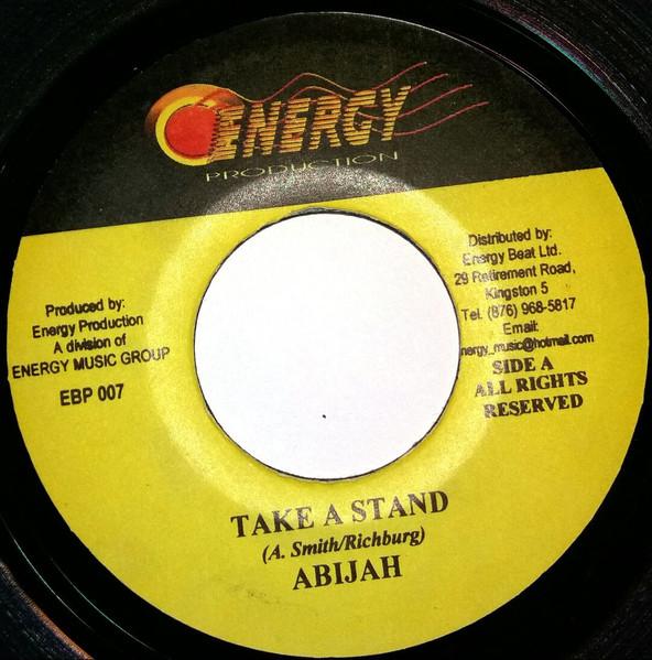 

7inch Record ABIJAH DARWIT ST. AUBIN Take A Stand Psalm 91 EBP007 Energy Producti 2003 Jamaica Reggae Ska Dub Used