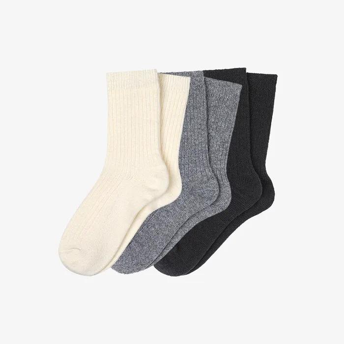 Wool Knit Socks 3 Pack