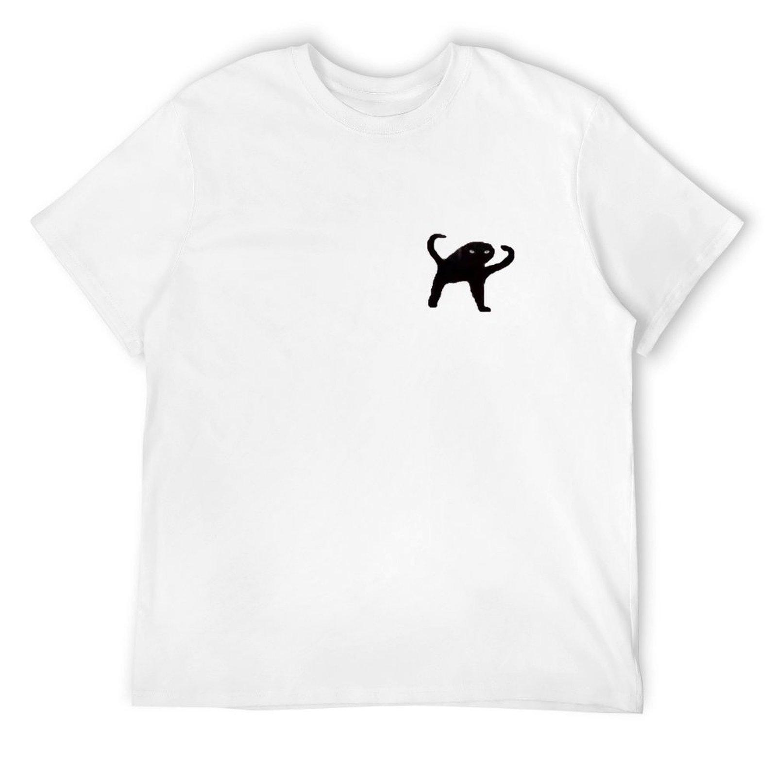 

cursed cat T-Shirt boys animal print tees mens graphic t-shirts big and tall S