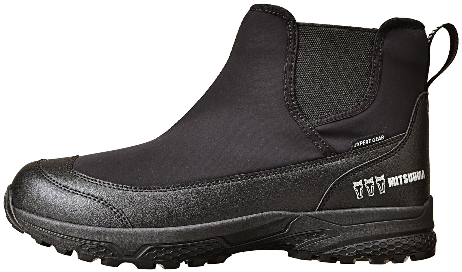 

Mitsuuma Snow Boa Boa Size Boots, Lightweight, Cold-Weather, Lining, Non-Slip, Side-Gore Boots, 4cm, Waterproof, Fashionable, Cold-Weather Lining, чёрный