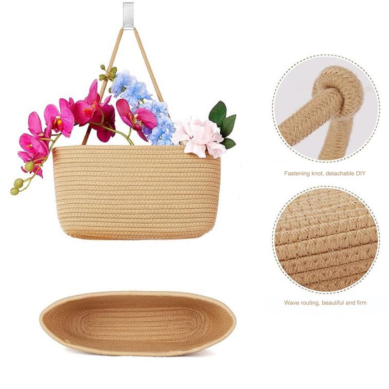 Detachable Hanging Basket With 3 Pockets Multi-layer Wall Hanging Storage Bag Organiser For Bedroom