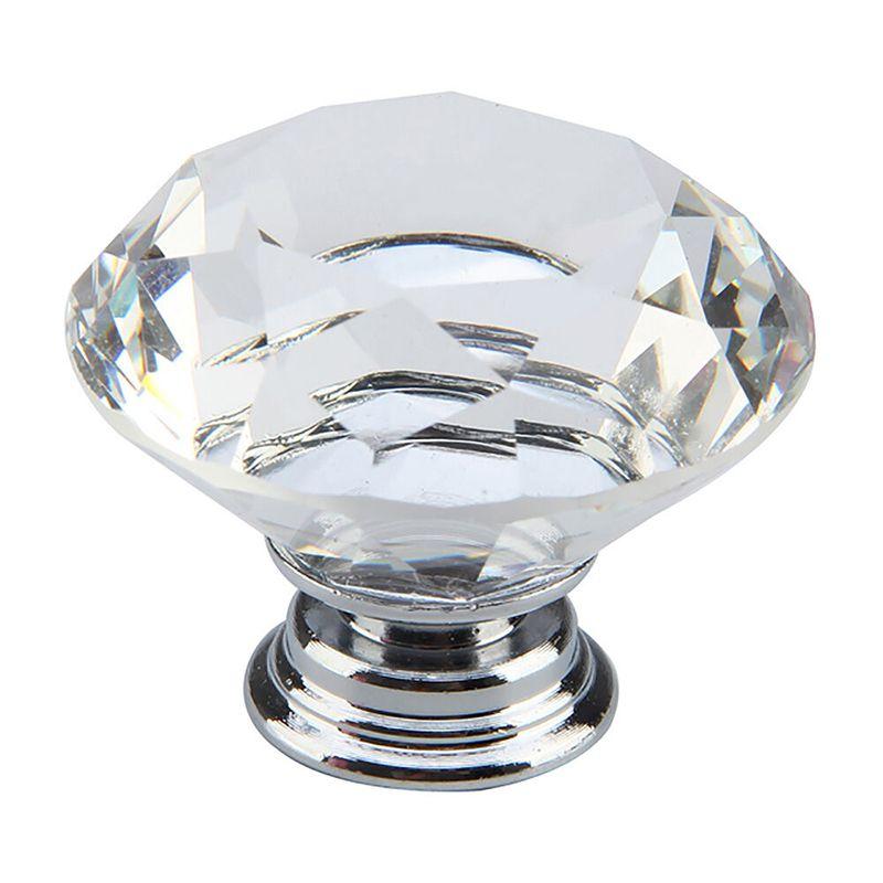 

30mm Crystal Diamond Glass Pull Handle Door Knobs Drawer Cupboard Cabinet 1pcs